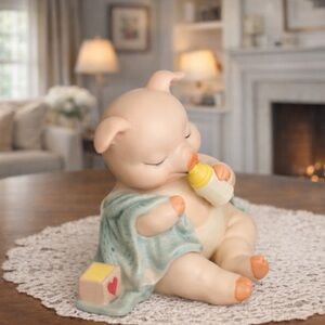 Vintage Bronson Collectible Baby Piglet Figurine